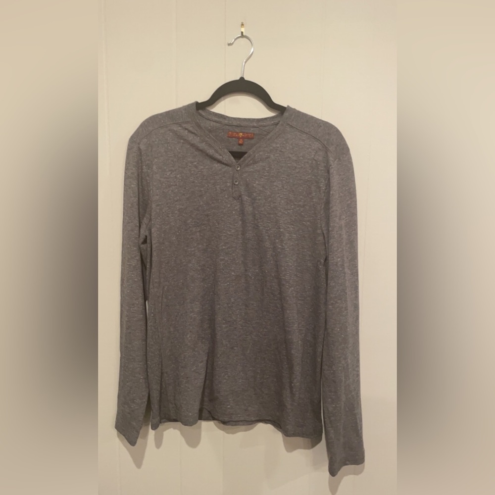7 for all mankind grey long sleeve Henley